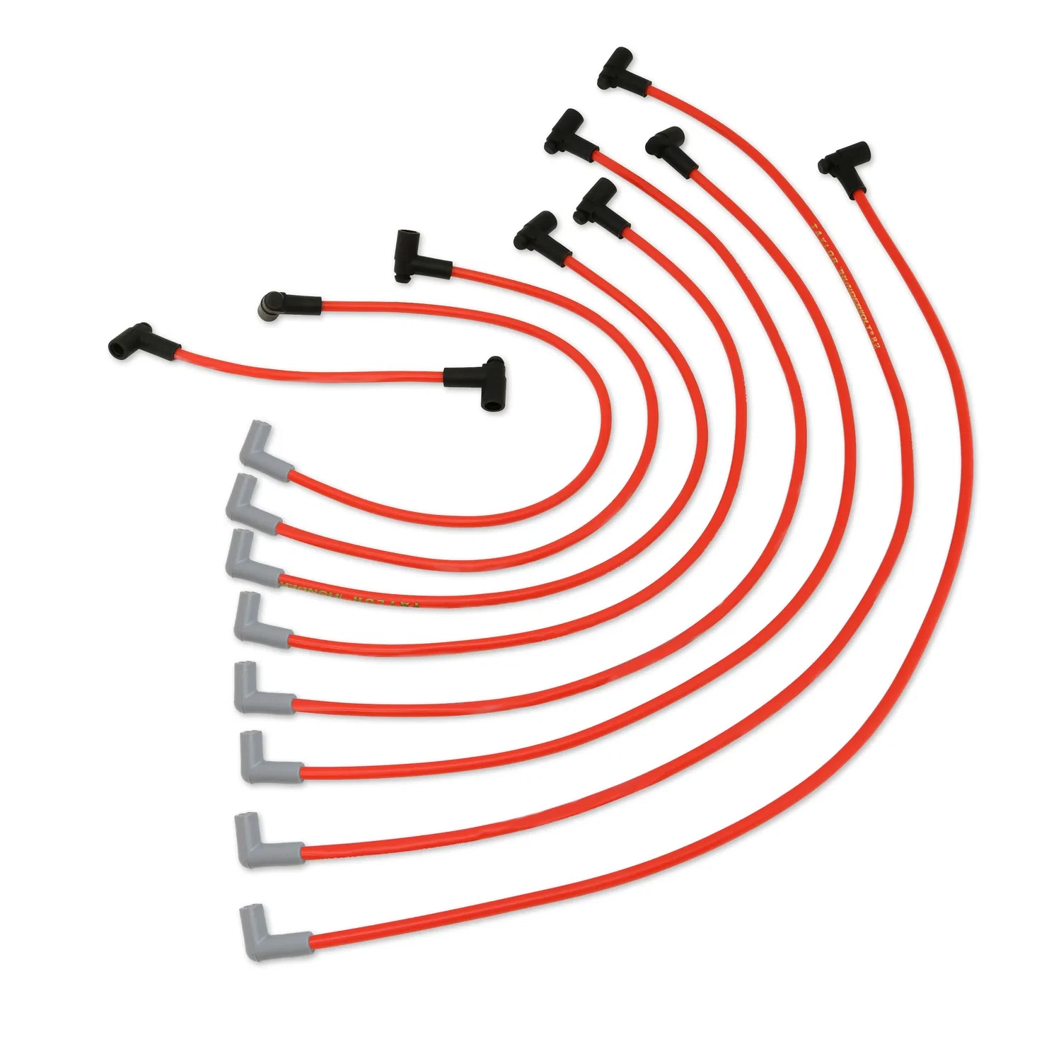 Spark Plug Wire Set Universal 8.2mm Silicone Thundervolt 40 ohm_ft Red 84207